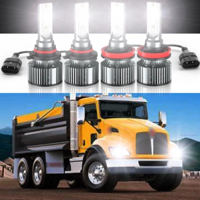 Kit de lâmpadas de LED alta/baixa para Kenworth T170 T270 T370 caminhão base 2008-2022 - Imagem 1 de 4