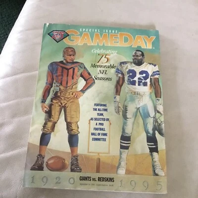 NFL 75th Anniversary GAMEDAY Redskins vs Giants 1994 Commemorative Program Guide - Image 1 of 4