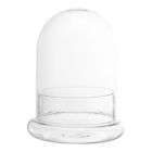 Glas Kerzenhalter Cloche Glocke Display Dome Teelichthalter