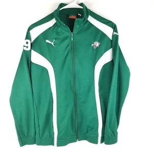 Puma Boys Track Jacket Sport Lifestyle Full Zip Green White Size YXL Youth XL - Picture 1 of 7