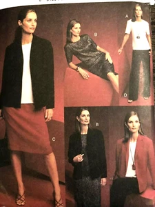 Vogue Patterns Misses Five Easy Pieces Suit, Jacket, Top Dress Skirt Pants V7686 - Picture 1 of 5