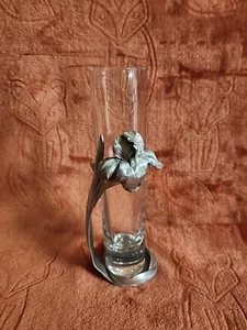 VTG 1992 Seagull Canada Pewter Etain Zinn Bud Vase Floral Candleholder. 8" - Picture 1 of 7