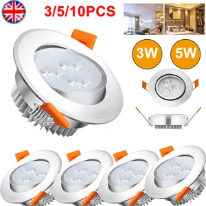 5/10 Ultra Slim Recessed LED Flat Panel Ceiling Spot Lights Downlights Spotlight - Picture 1 of 14