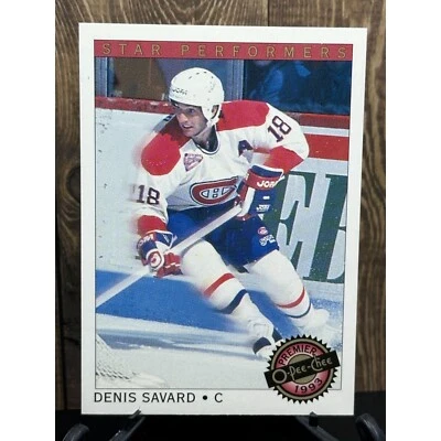 1993 O-Pee-Chee Premier #6 Denis Savard Montreal Canadians Star Performers - Image 1 of 3