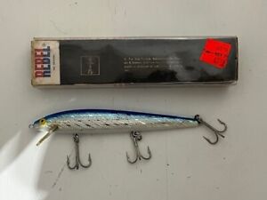 Rare Vintage Rebel Amazing Minnow Fishing Lure Blue Silver S202 4.5" Floating