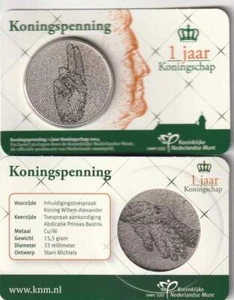 Nederland coincard 2014 - Koningschap 1 jaar - Foto 1 di 1