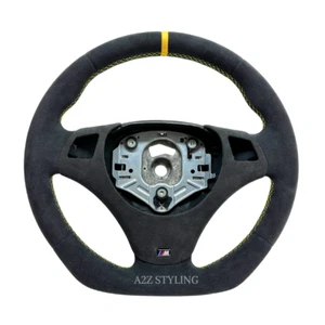 BMW CUSTOM MADE M SPORT FLAT BOTTOM ALCANTARA STEERING WHEEL E90 E92 E93 E87 E88 - Bild 1 von 11