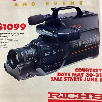 Catálogo Electrónico Atlanta Georgia Rich’s 1989 Sony Panasonic JVC Boombox VCR Foto 1 de 4