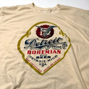 Detroit Brewing Co Bohemian Beer T-Shirt XL Beige Kurzarm Michigan Brewery - Bild 1 von 6