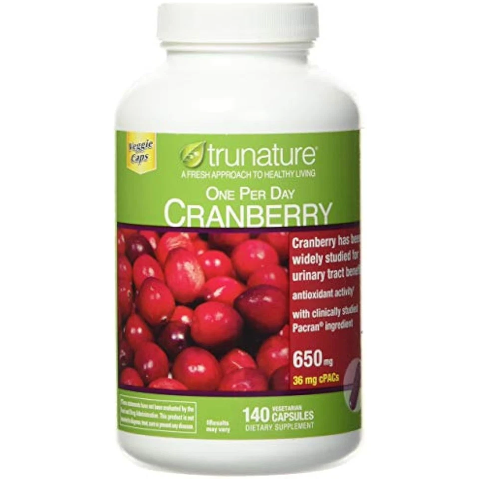 TruNature Cranberry 650mg 140 Capsules Healthy Urinary Tract