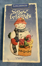 Longaberger Collect Snow Friends Series cookie mold - 1997 "Chilly" Snowman Bake