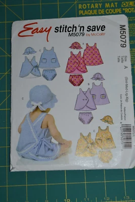Stitch & Save #M5079 sewing pattern, infant dresses panties hat size S-XL - Image 1 of 3