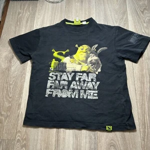 Shrek 2 Kids T-Shirt – Youth Size 7 Black Tee “Stay Far, Far Away From Me” - Picture 1 of 9