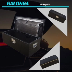 30 inch Black Aluminum Tool Box Cuboid With Lock Key For RV Trailer Storage - Picture 1 of 8