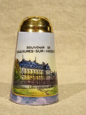 Ancien saleron salière en porcelaine  Souvenir Saulxures sur Moselle Vosges - Photo 1/4