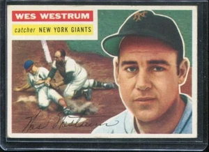 1956 Topps Baseball # 156 Wes Westrum (EX) Excellent White Back "WB" - Picture 1 of 2