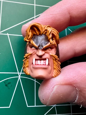 Marvel Legends Casting Cave Custom Sabretooth Painted Head Cover