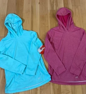 Hooded Fleece Girls Size 16 XL Academy Sports Sweatshirt Pink Blue Both Included - Picture 1 of 5