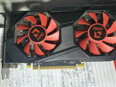 Placa de vídeo gráfica AMD Radeon RX580 2048SP 4GB GDDR5 PCI-E DP DVI HDMI  - Imagem 1 de 3