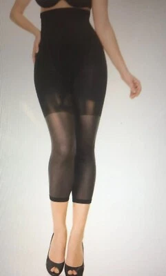 Lote de 10 meia-calça Spanx Sara Blakely Footless Capri controle de barriga preta 1X 2X - Imagem 1 de 4