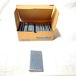 (25 Pack) Steel City 58-C-1 2-1/8" x 4" Galvanized Steel Utility Box Covers - Picture 1 of 6