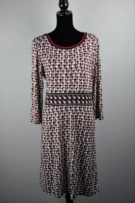 Max Studio Women’s Large Shift Dress Jersey 3/4 Sleeve Decorative Waist Band - Image 1 of 4