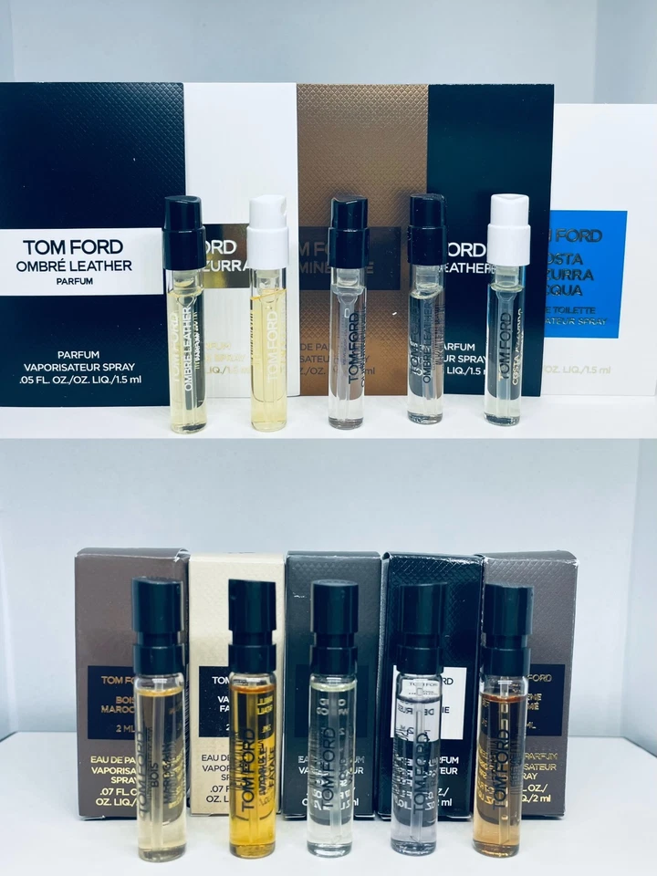 Juego de 10 frascos en aerosol de muestra de colección Tom Ford Colonia para hombre Foto 1 de 1