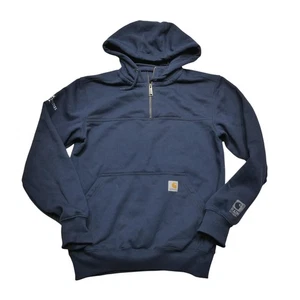 Carhartt Hoodie Mens Small Rain Defender 1/4 Zip Original Fit Kangaroo Pocket - Picture 1 of 8