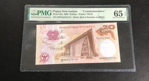 2008 Papua New Guinea 20 Kina Pick# 36a PMG 65 EPQ Gem UNC - Picture 1 of 2