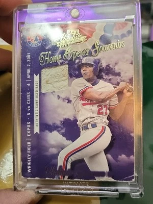 Playoff Absolute Memorabilia 2001 juego usado base #od-35 SN #122/solo 400 base en casa Foto 1 de 4