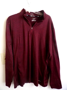 Tek Gear Dry Tek Cremallera Borgoña Pullover Manga Larga Rendimiento Camisa XXL - Imagen 1 de 4