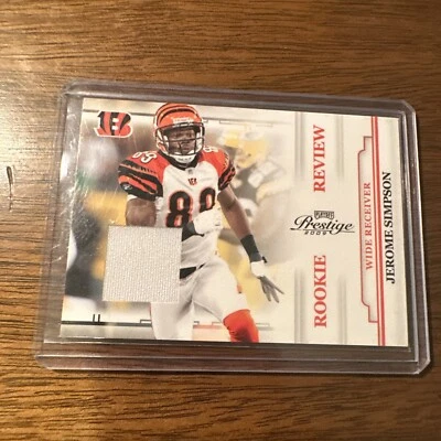 2009 PLAYOFF PRESTIGE ROOKIE REVIEW MATERIALS #27 JEROME SIMPSON  JERSEY - Image 1 of 4