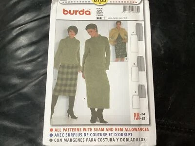 🧵Burda 8765 Straight Skirt w Concealed Walking Vent, 3 Lengths Sz 10-28 UNCUT - Image 1 of 4