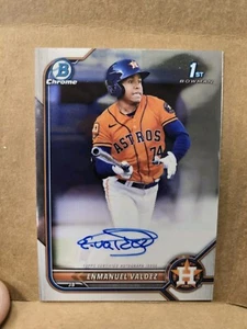 2022 Bowman Chrome 1st Auto Enmanuel Valdez #CPA-EV Red Sox Astros MLB - Picture 1 of 1