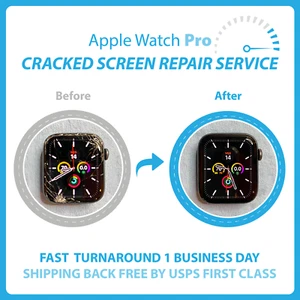 Apple Watch Series 5/SE 44/40mm Cracked Glass Screen Repair Service-OEM GLASS✅ - Picture 1 of 8
