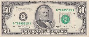 US 1990 FIFTY DOLLAR NOTE ISSUED BY THE CHICAGO FEDERAL BANK