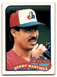 1989 Topps #313 Denny Martinez    Montreal Expos Baseball Cards EX/NM ID:61589