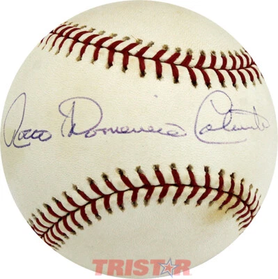 Rocco 'Rocky' Domenico Colavito Autografiado AL Béisbol Nombre Completo Firma PSA Foto 1 de 2