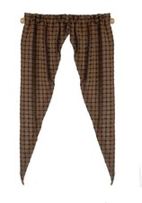 Melody Jane Dolls House Brown Country Tiff Curtains Miniature Window Accessory