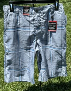ZeroXposur Boys XL (18-20) Shorts Gray Plaid UPF 50+ Performance Casual NWT~UEC - Picture 1 of 11