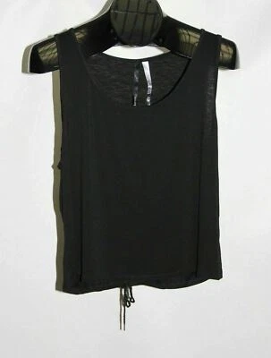 Nuevo top corto Kensie para mujer talla grande negro con cordones en la espalda Foto 1 de 4