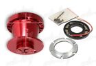 6-HOLE RED ALUMINUM STEERING WHEEL HUB ADAPTER FIT 1995-2006 HYUNDAI ACCENT