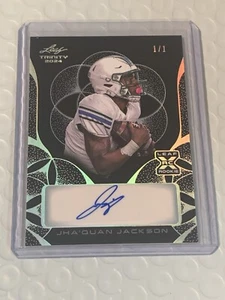 Jha’quan Jackson 2024 Leaf Trinity Fútbol Automático 1/1 Tulane Tennessee Titans - Imagen 1 de 2