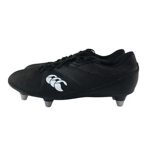Canterbury rugby boots shoe size UK 4 black and white metal studs - Picture 1 of 16