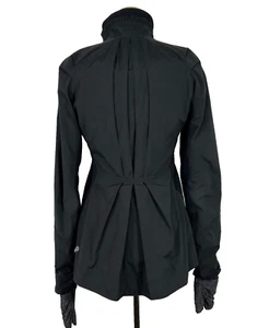 Rare Lululemon Peplum Pleated Rushed Zip Jacket in Black Tum Holes size 6 - Picture 1 of 15