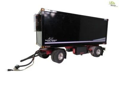 WEDICO Kofferanhänger 2-Achs schwarz gebraucht mit 8-Pol. Anlage und Alufelgen - Bild 1 von 4