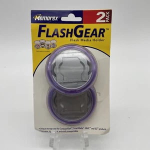 MEMOREX FlashGear CompactFlash & SmartMedia Memory Card Holder Portable (2 Pack) - Picture 1 of 4