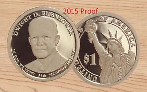 2015-S President EISENHOWER Presidential Proof Dollars Unc. Frosty Cameo