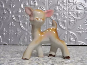 Antiguo kitsch cervatillo ciervo cerámica vintage mediados de siglo Navidad hecho en Japón - Imagen 1 de 5