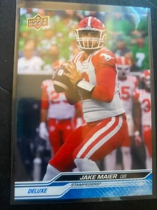 Jake Maier - 2024 Upper Deck CFL "Deluxe" Card #35 Serial #001/250 - Foto 1 di 2